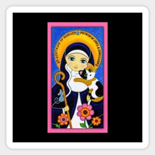 St. Gertrude of Nivelles Patron Saint of Cats Lovers Magnet